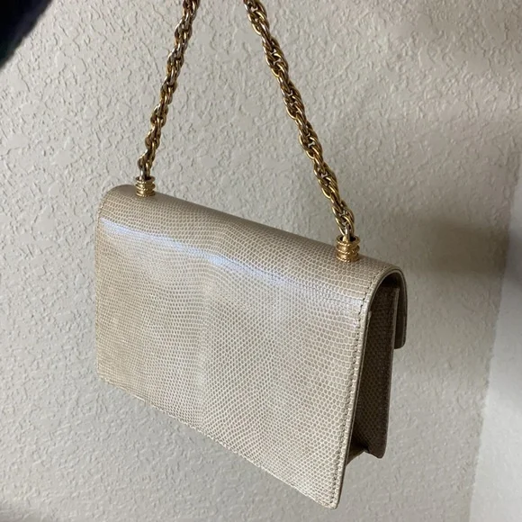 Vintage Gucci Lizard Front Flap Twist Lock Mini Bag - Picture 5 of 15